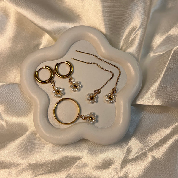 Set fiore di perle