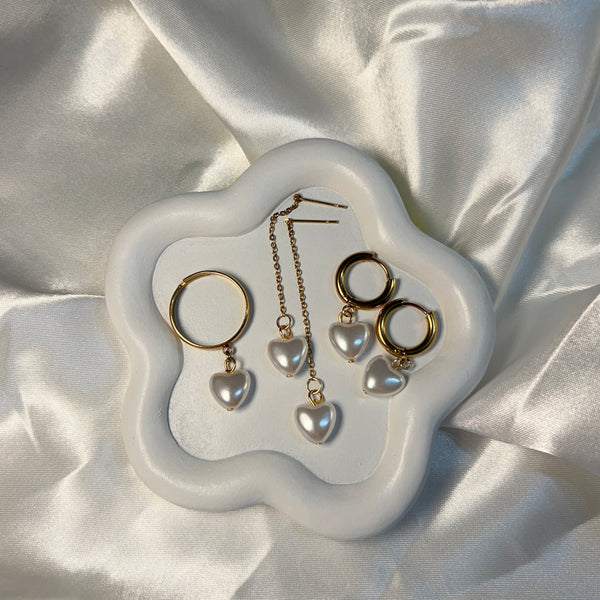 Set cuore perla