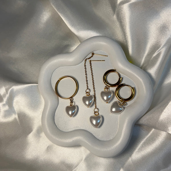 Set cuore perla